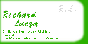 richard lucza business card